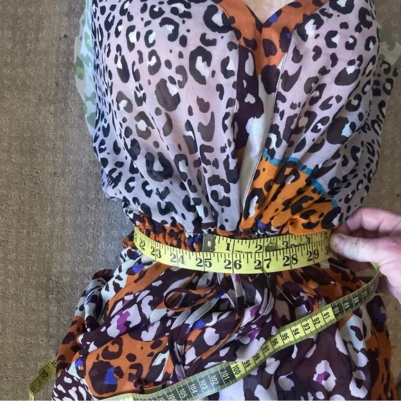 Cabi Multicolor Leopard Kimono Style Midi Dress - Picture 7 of 16